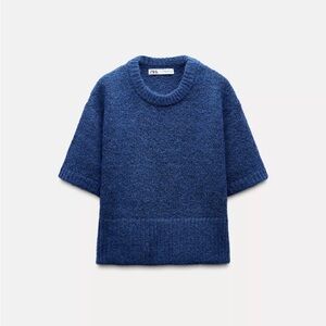 Zara Royal Blue Short Sleeve Sweater